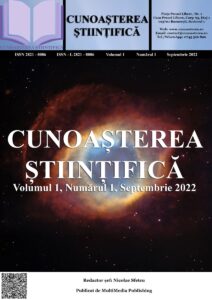 Revista Cunoașterea Științifică, Volumul 1, Numărul 1, Septembrie 2022
