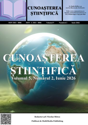 Cunoașterea Științifică, Volumul 5, Numărul 2, Iunie 2026