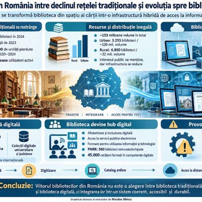 Bibliotecile din România între declinul rețelei tradiționale și evoluția spre biblioteci digitale